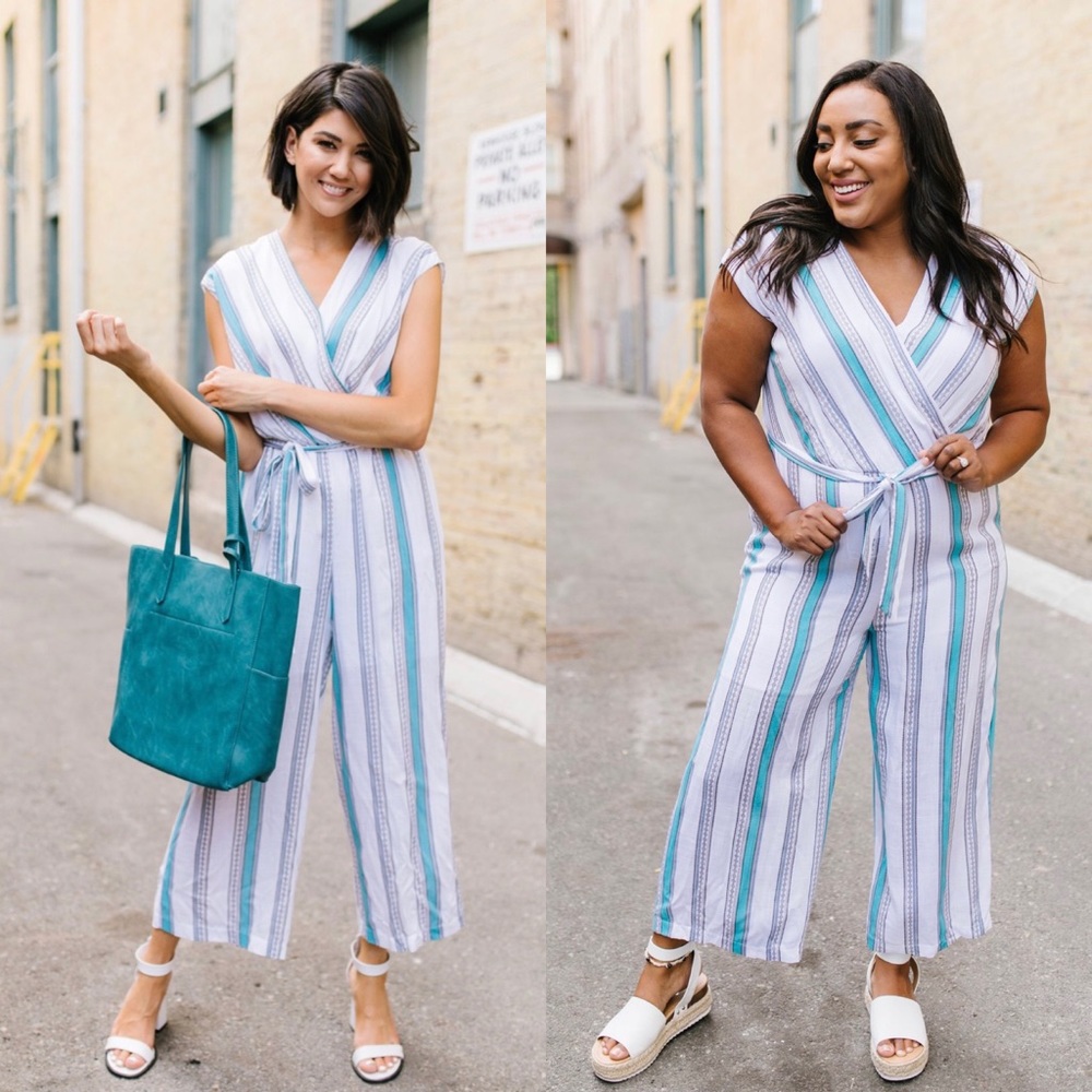 FINAL PRICE❗️Pretty Woman Striped Jumpsuit - Picture 2 of 5